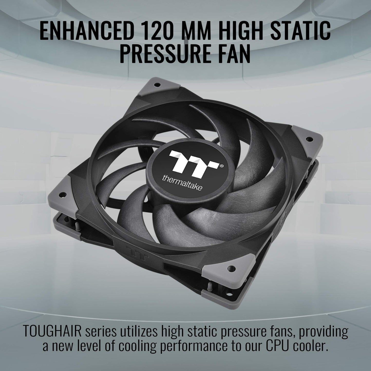 Thermaltake TOUGHAIR 510 180W TDP CPU Cooler, Intel/AMD Universal Socket (LGA 1700/1200), Dual 120mm 2000RPM High Static Pressure PWM Fan with High
