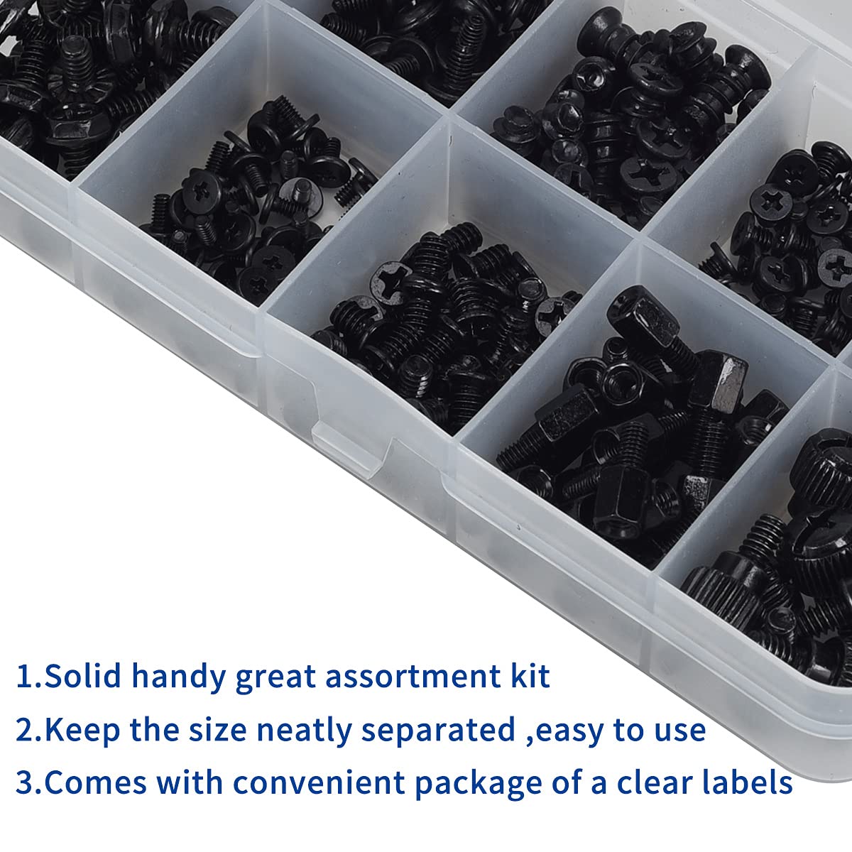 400PCS Computer Screws Motherboard Standoffs Assortment Kit for Universal Motherboard, HDD, SSD, Hard Drive,Fan, Power Supply, Graphics, PC Case