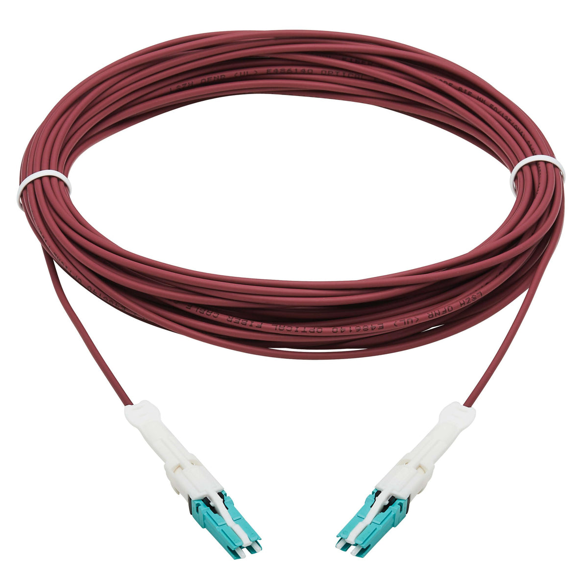 TRIPP LITE 400G Fiber Optic Cable Adapter, Duplex Multimode 50/125 OM4 Fiber Cable, CS-PC/CS-PC (M/M), LSZH Jacket, 10m, Magenta (N822C-10M-MG)
