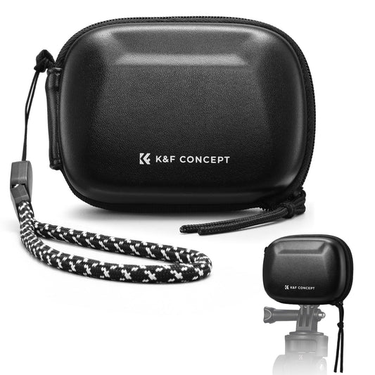 K&F CONCEPT Semi Open Carrying Case for DJI Osmo Action 6/3/4/5 Pro, Small EVA Hard Storage Bag Portable Travel Protector Case for Go Pro Hero