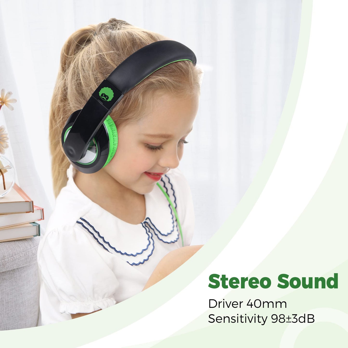 rockpapa Comfort Kids Headphones for School, Lightweight Childrens Boys Girls Teens Over-Ear Headphones Wired 3.5mm for CD DVD Player Tablet Phone…