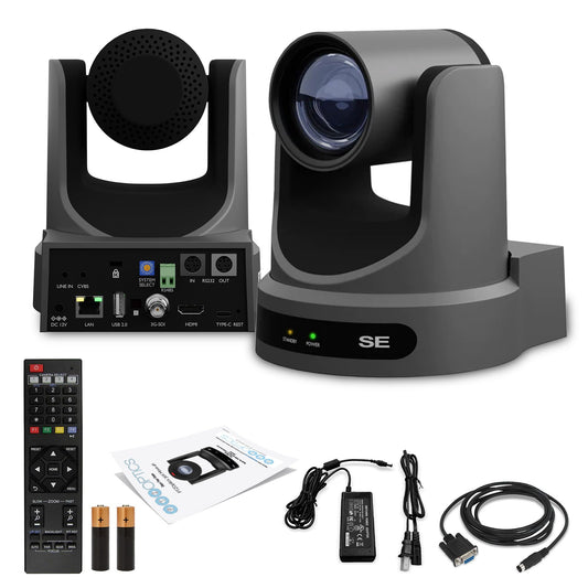 PTZOptics Move SE SDI/HDMI/USB/IP PTZ Camera with 12x Optical Zoom (Gray) (PT12X-SE-GY-G3)