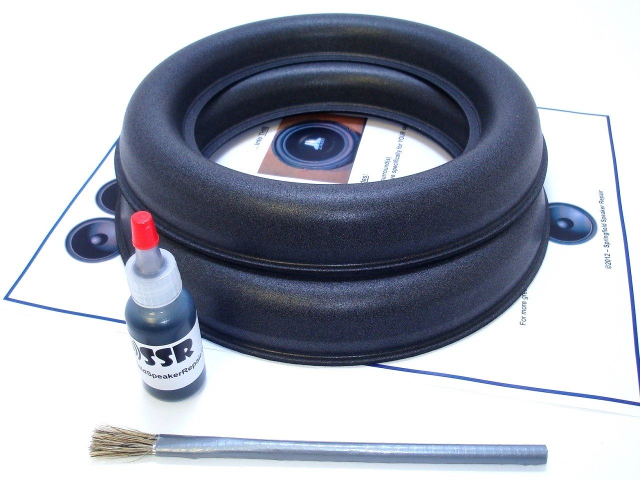 Springfield Speaker Subwoofer Foam Surround Edge Repair Kit - 2 Subwoofer Kit - Compatible with JL Audio 8W7