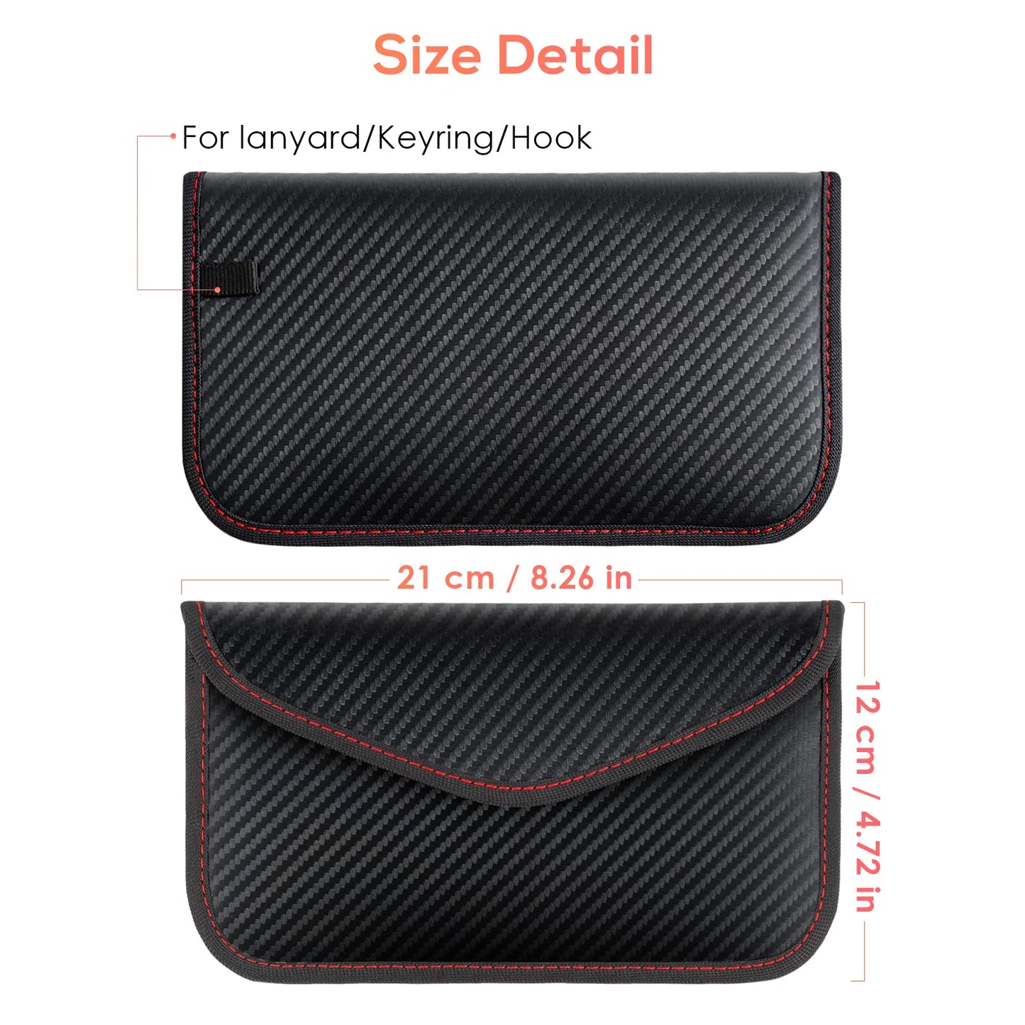 Tuulin 2 Pack Faraday Bags for Smartphones & Car Keys, Signal Blocking Pouch, RFID & Key Fob Protector, Privacy Shield for Credit Cards & Keyless