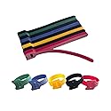 80 PCS 6 Inches Multi-Colour Reusable Cable Ties Cord Straps Multi-Purpose Wire Ties Cord Wrap Hook and Loop Organizer Cable Management,Adjustable