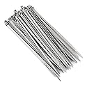 Baomain 100-Pack 8 Inch Self-Locking Nylon Cable Zip Ties, Heavy-Duty and Multi-Purpose (0.18" Width, 50LBS Tensile Strength), Indoor and Outdoor Use