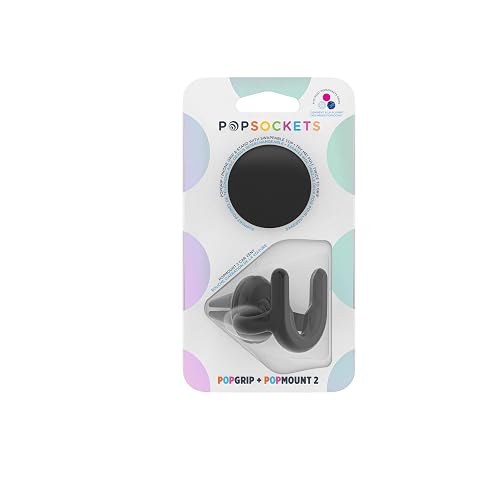 PopSockets: PopPack Bundle - Non-Adhesive Car Vent Mount Handsfree Support For Smartphones and Tablets with Swappable PopGrip included - PopMount 2