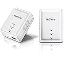 TRENDnet Powerline 500 AV Nano Adapter Kit, Includes 2 x TPL-406E Adapters, Cross Compatible with Powerline 600-500-200, Windows 10, 8.1, 8, 7, Vista