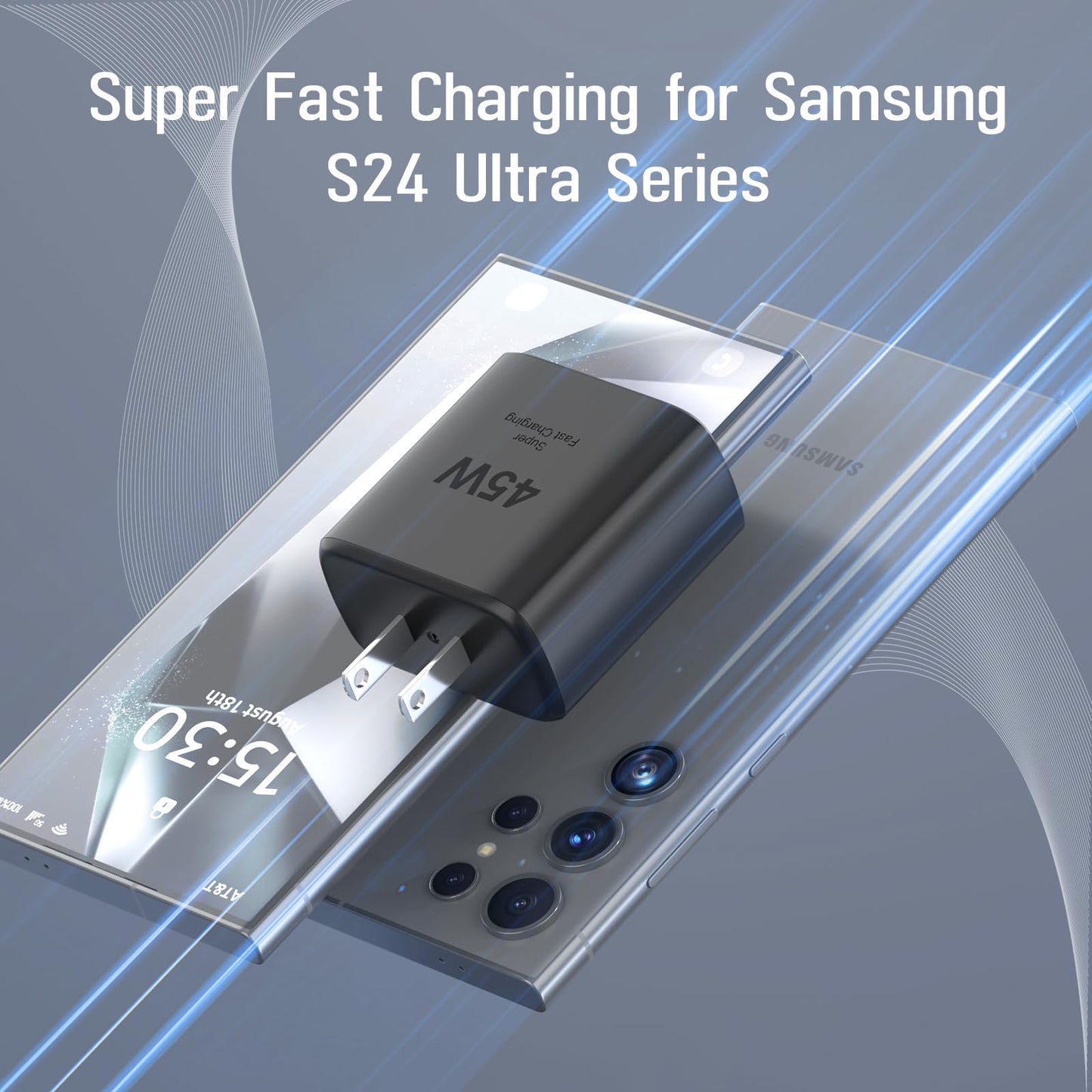 Samsung 45W Super Fast Charger 2.0, USB C Android Phone Charger Fast Charging for Samsung Galaxy S26 Ultra/S26/S26+/S25/S25 Ultra/S25+/S24