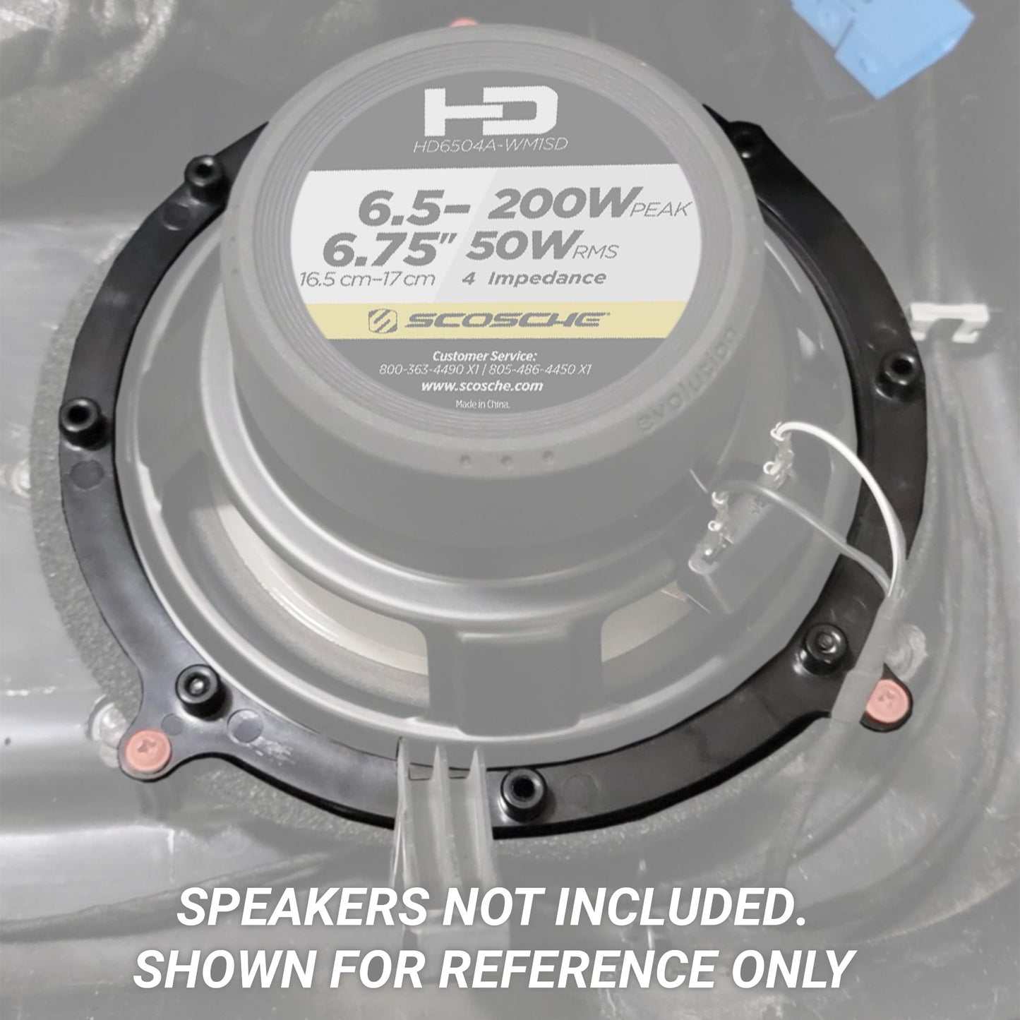 Scosche SAAI651 6.5-6.75” Speaker Adapters Compatible with Select 1996-2006 Audi Vehicles - Adapter Brackets for 6 1/2" to 6 3/4" Car Rear Speakers