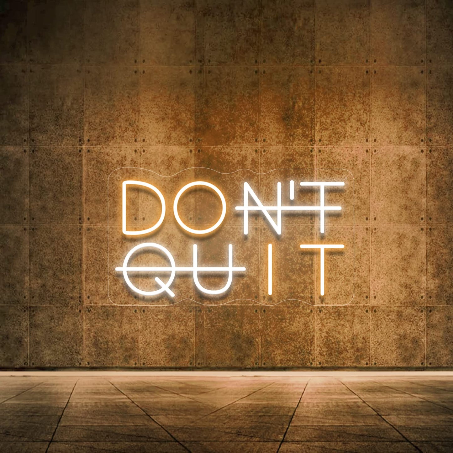 Don't Quit LED Neon Sign for Wall Decor, DO IT Neon Lights Party Decorations, USB Powered Switch Neon Lights lighting adjustable for Office Room, Gym
