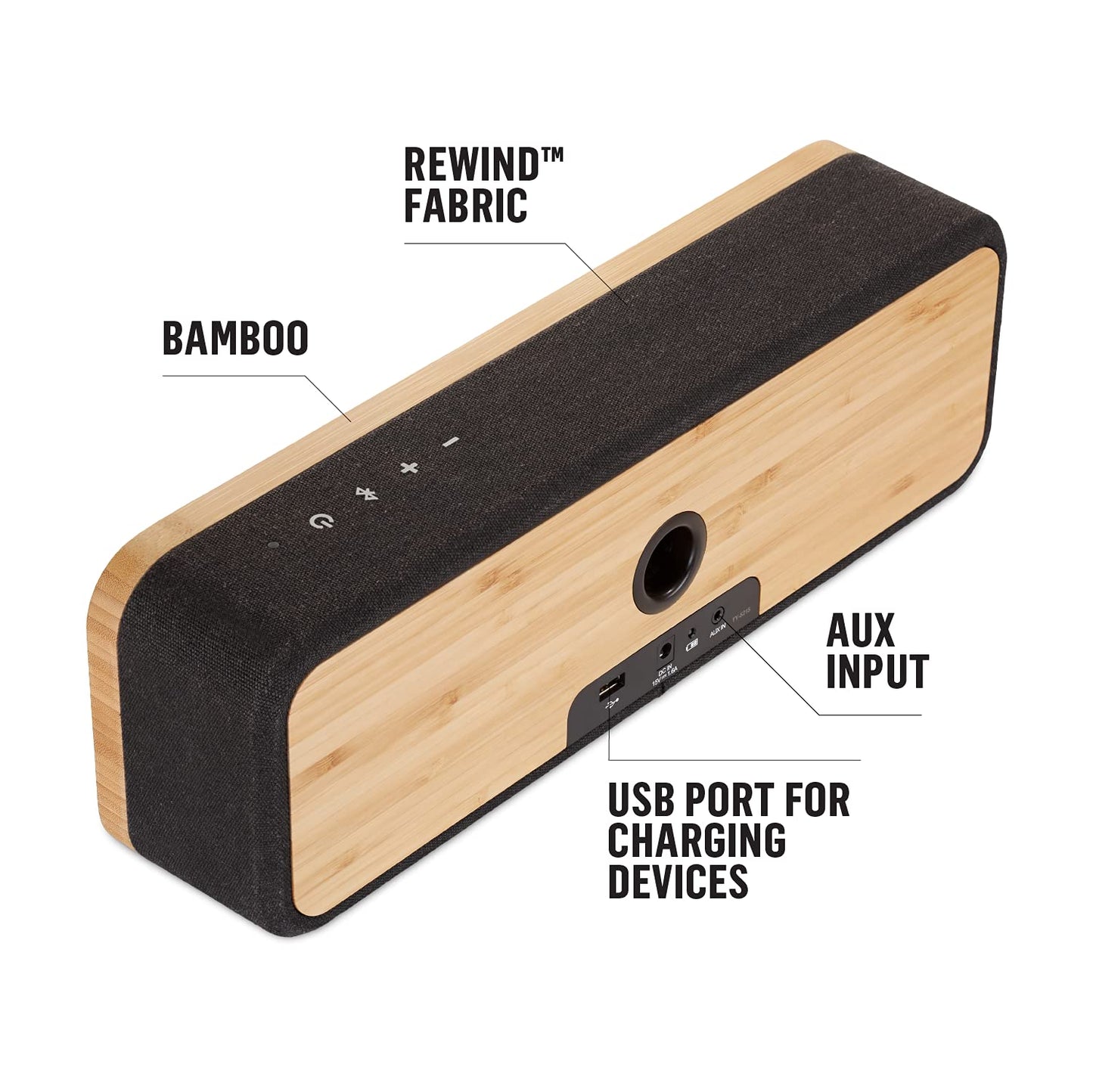 House of Marley - Get Together Bluetooth Portable Bluetooth Speaker and Audio System - 3.5 Woofer & 1 Tweeters, 30m Wireless Range, 8 Hour Playtime