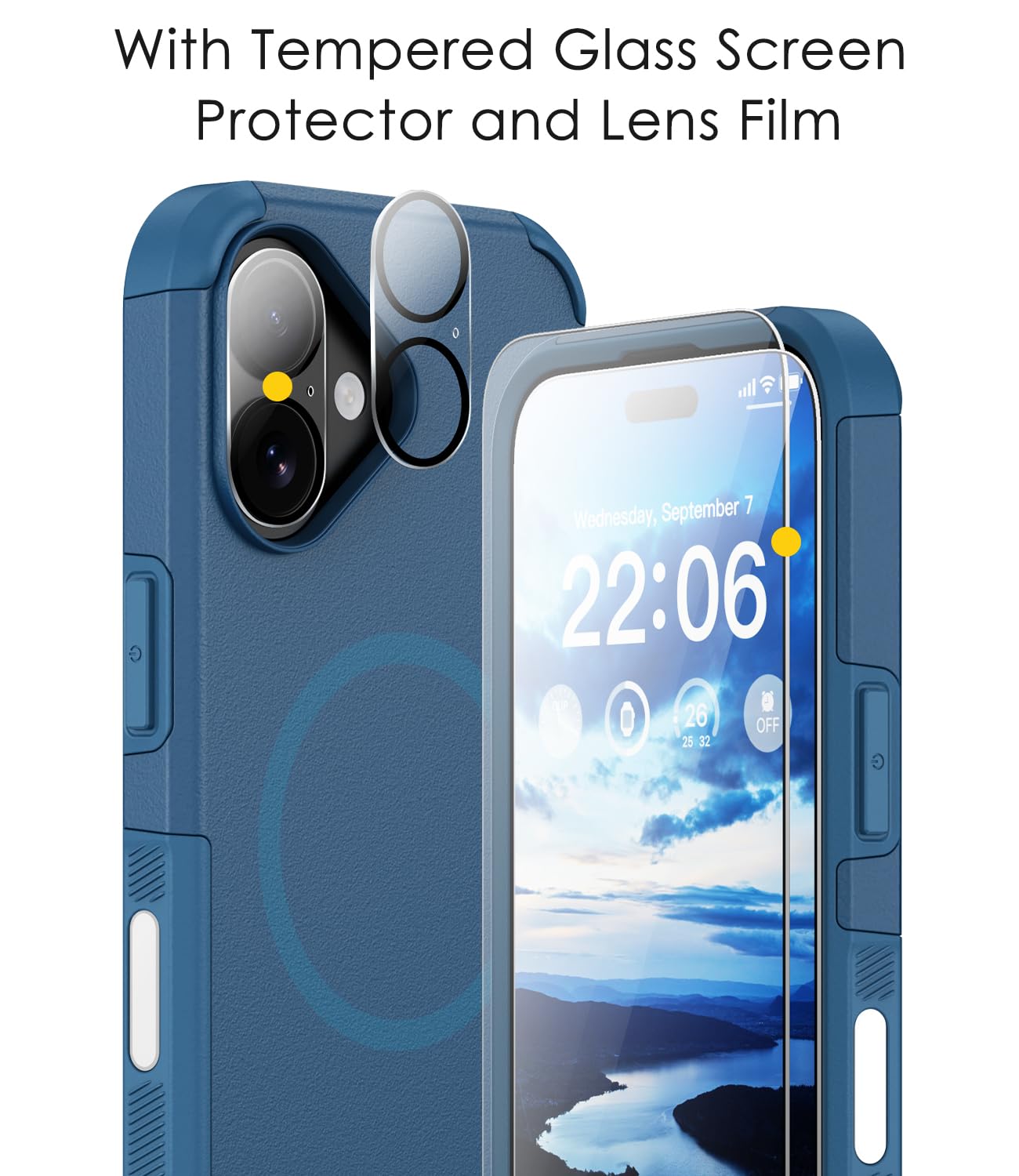 Diverbox for iPhone 16 Case,Compatible with MagSafe,with Screen Protector,with Port Protection,with Camera Control Button,Slim & Tough Phone Cases