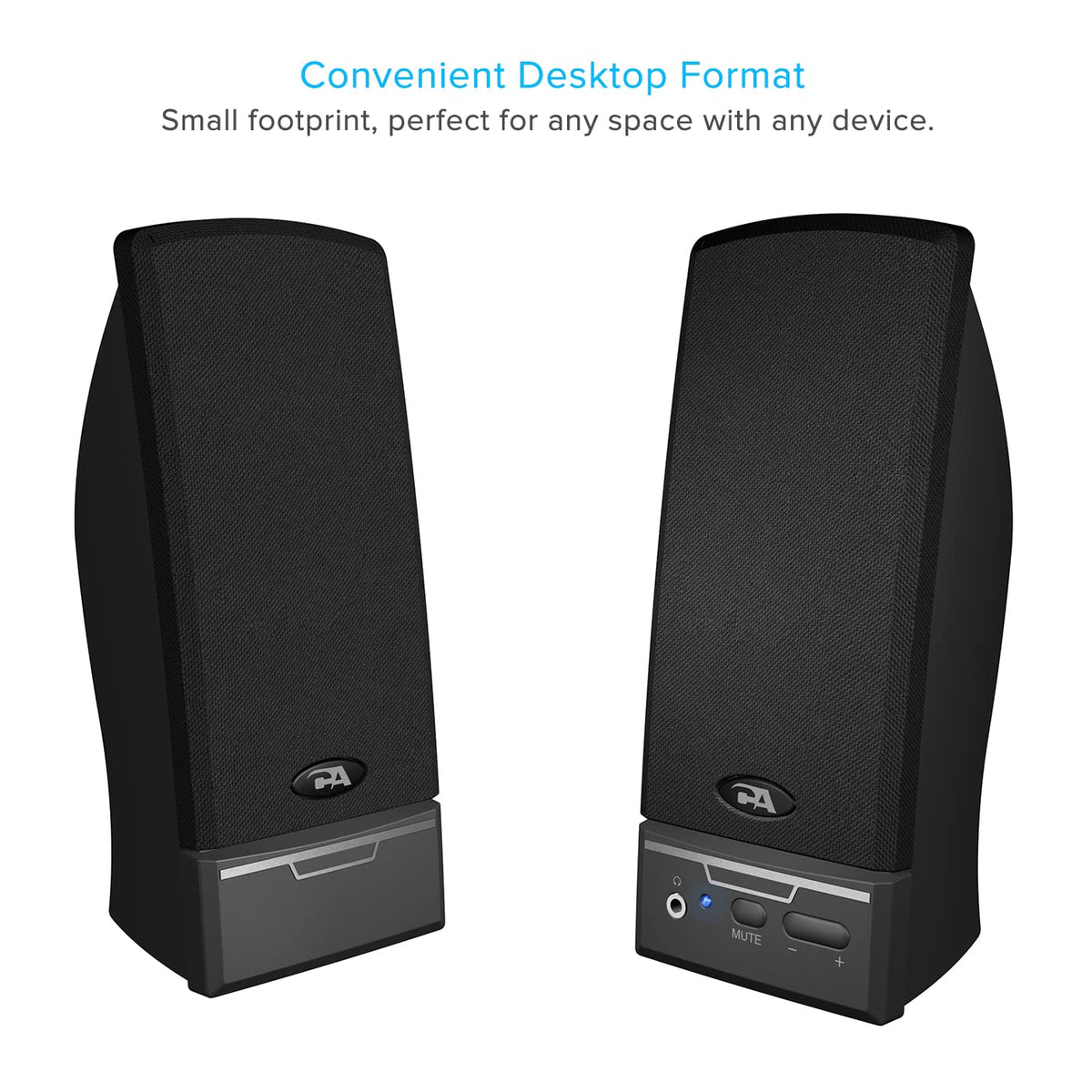 Cyber Acoustics CA-2014USB 2.0 Computer Speakers, 10W, Stereo Sound