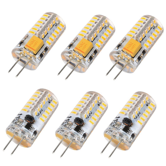 WELITESIM 6pcs G4 LED Bulbs JC Type Bi-Pin Light 3W 12V Warm White 3000K T3 Halogen Bulb Replacement G4 Bulb for Outdoor Lighting Deck Stair Step Path