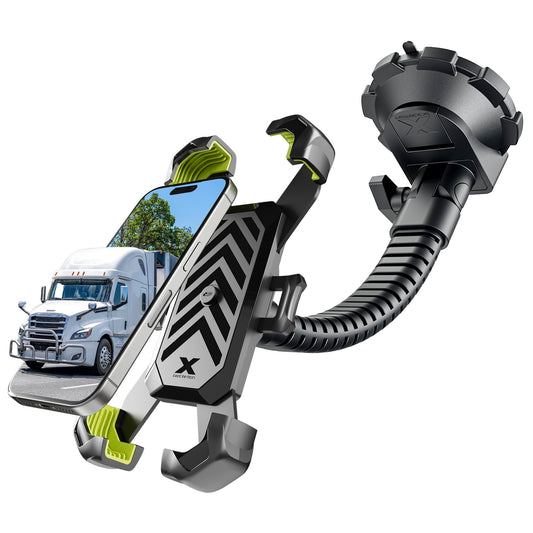 Bracketron X-Lock Heavy-Duty Car Phone Holder Mount for Truck - Phone Holders for Your Car with 4-Point XGrip Security for Windshield & Dash