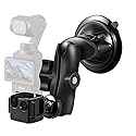 Upgraded Pocket 3 Suction Cup Mount, Car Windshield Window Dash Holder Kit with Expansion Adapter for DJI Osmo Pocket 3, Insta360 X5 X4 X3, DJI Osmo