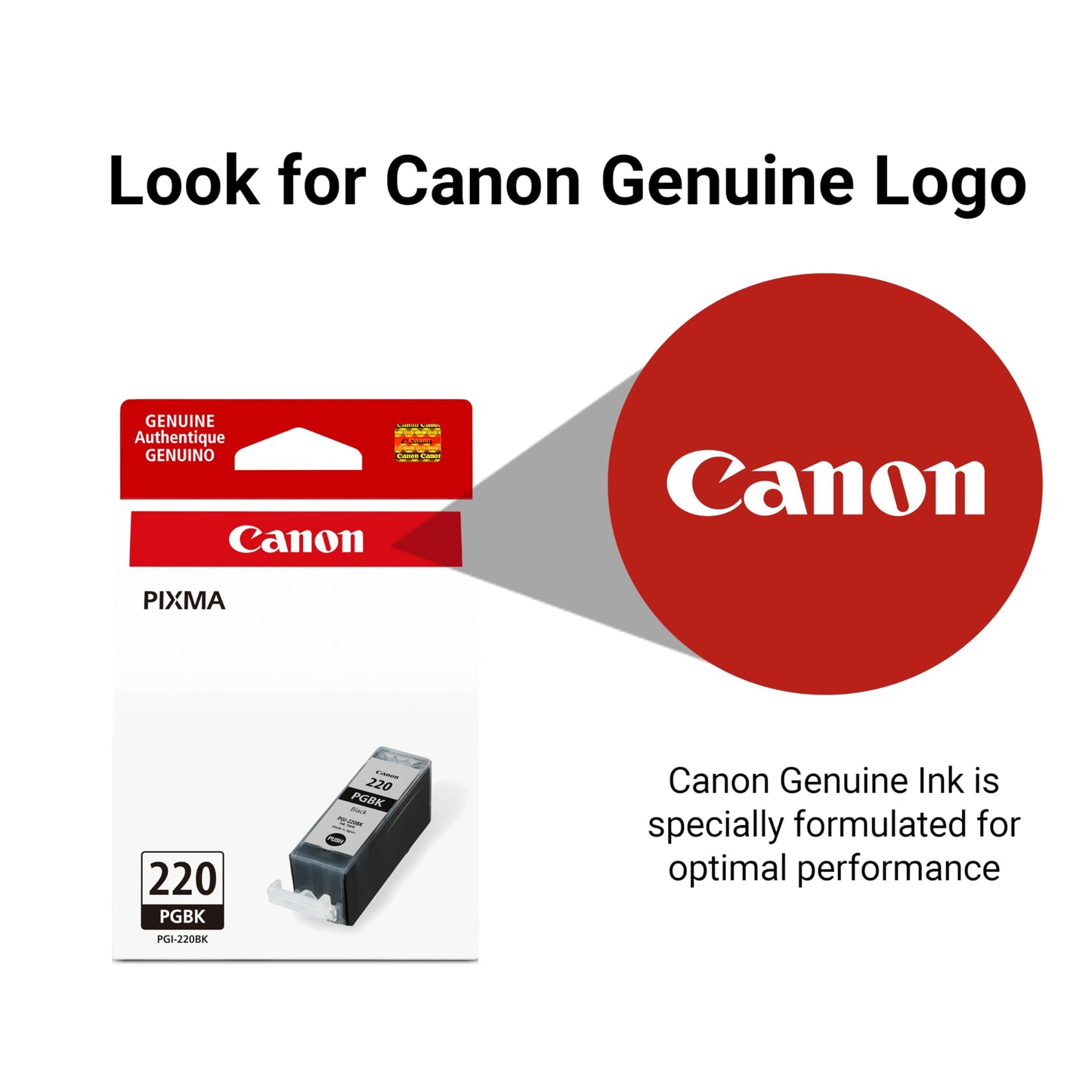 Canon PGI-220 Genuine Black Ink Tank, Compatible with MP980, MP560, MP620, MP640, MP990, MX860, MX870, iP4600, iP3600, and iP4700 Printers
