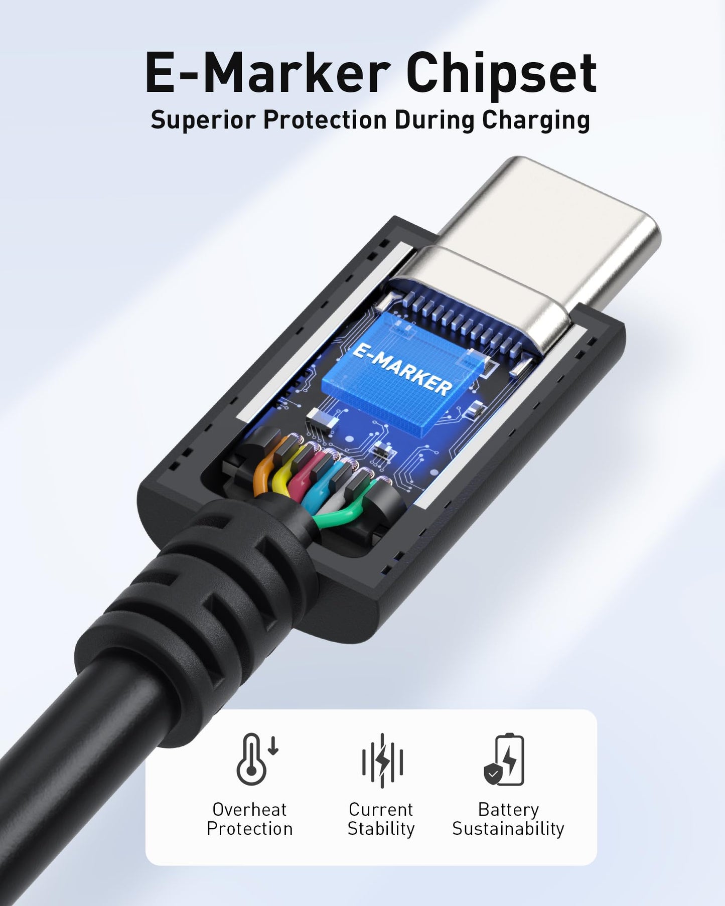 Cable Matters [USB-IF Certified] 240W USB C Cable - 6.6ft, Up to [240W Charging, 480Mbps], No Video Support, USBC Charger Cable/USBC Charging Cord