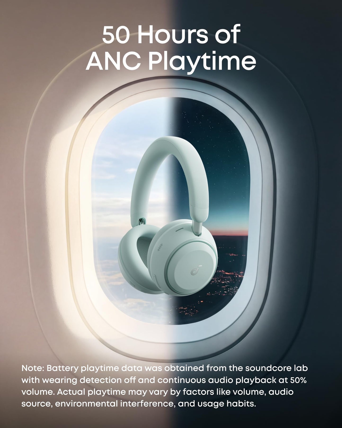 Soundcore Anker Space 2 Bluetooth 6.1 Over-Ear Headphones, Travel-Ready