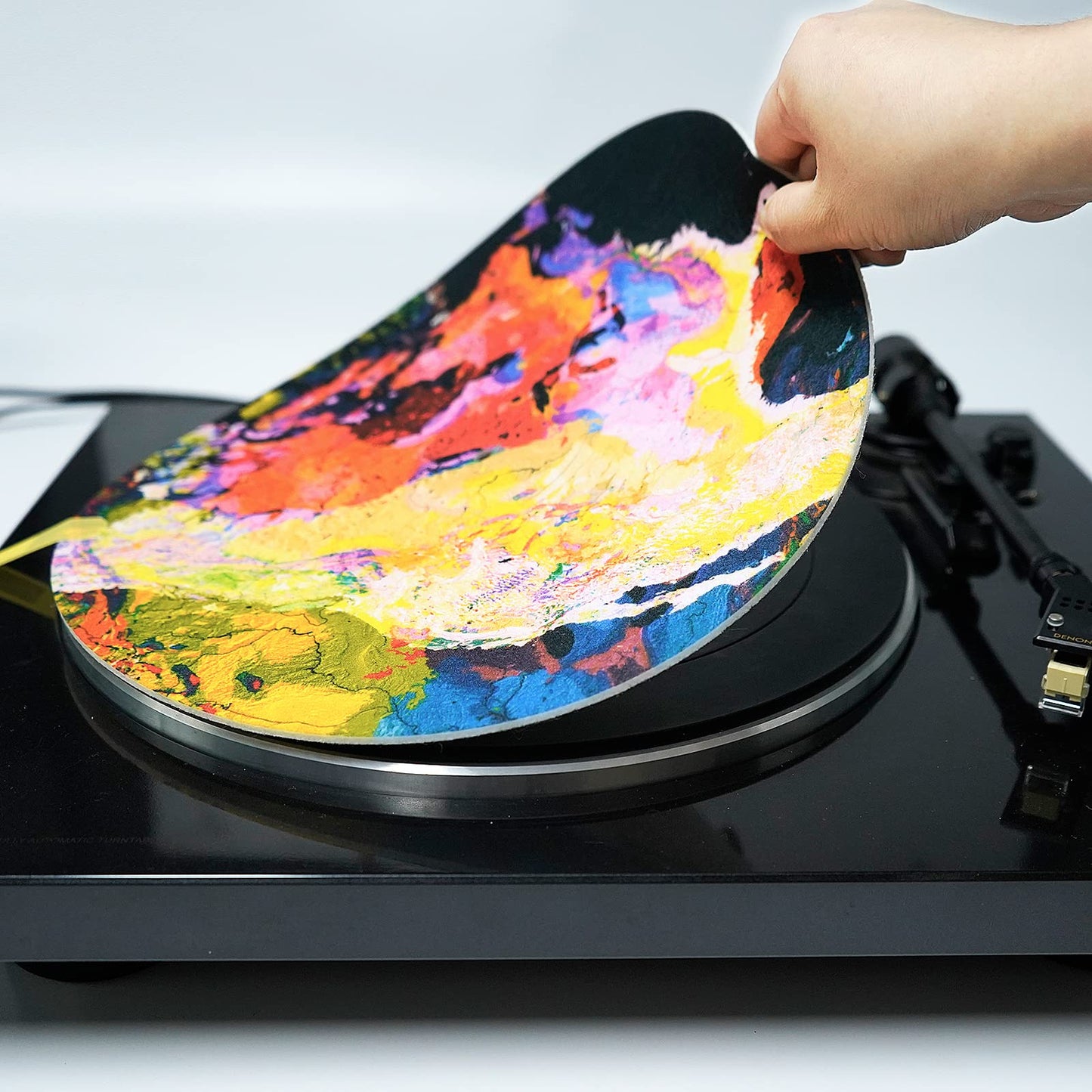 sdroceRyaM 3mm Turntable Mat, Slipmat Anti-Static for 12 Inches LP Vinyl Record High-Fidelity Audiophile Acoustic Sound Support, Help Reduce Noise Due