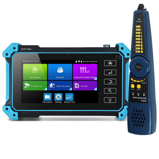 CCTV Tester IPC-5100 Plus 5.4inch Screen 8MP IP CVI TVI AHD Analog 5 in 1 HD Tester-Monitor VGA & 4K HDMI Input Cable Tracer Power in