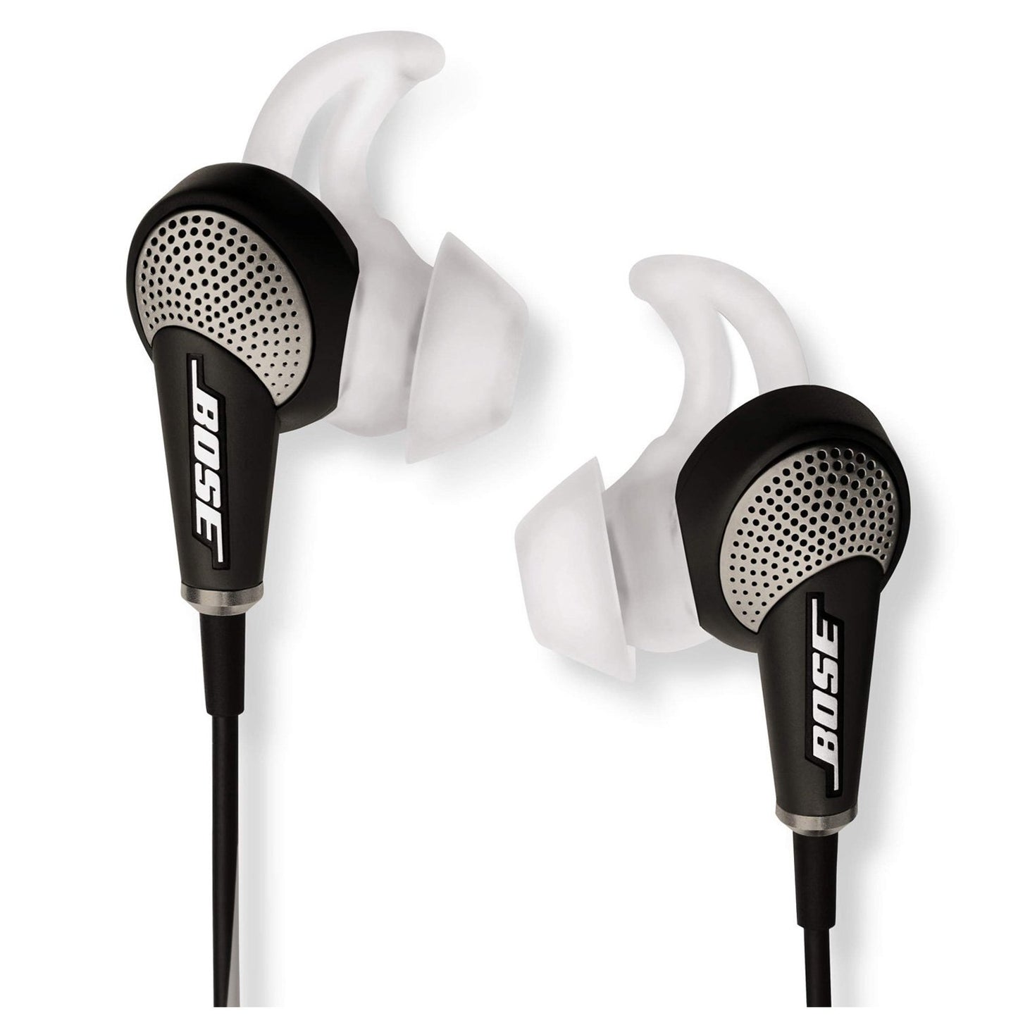 Bose QuietComfort 20i Acoustic Noise Cancelling Headphones, Black/White (Renewed)