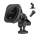 FLOLAB Qi2 15W Wireless Car Charger for iPhone 16/15/14/13/12 Qi2 Car Charger, Magnetic Vent Mount/Dashboard Mount Car Phone Holder, Fast Charging