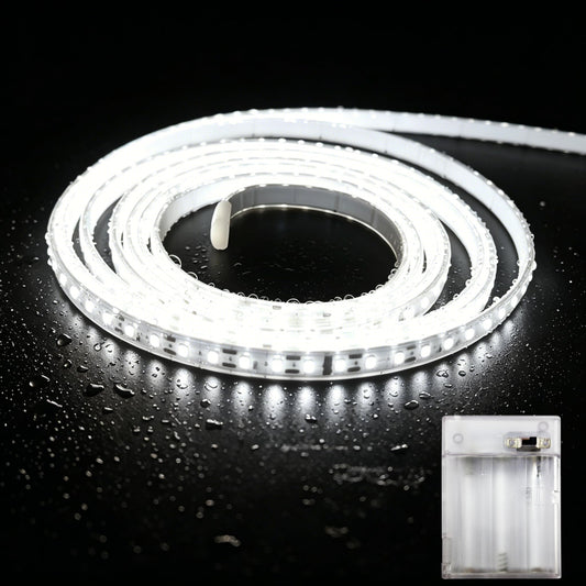 XINGZHI Waterproof Battery Powered LED Strip Lights for Home Kitchen Bedroom TV Backlighting Waterproof, Powered by 3 AA Batteries, Soft and Flexible