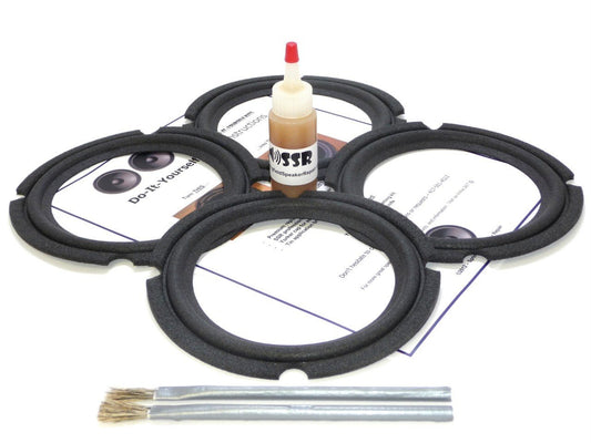Springfield Speaker 6.5" Foam Surround Edge Repair Kit - 4 Speaker Kit - Compatible with JBL Control 5, G200, P20, P206, P206G, P206H, J216, J216A