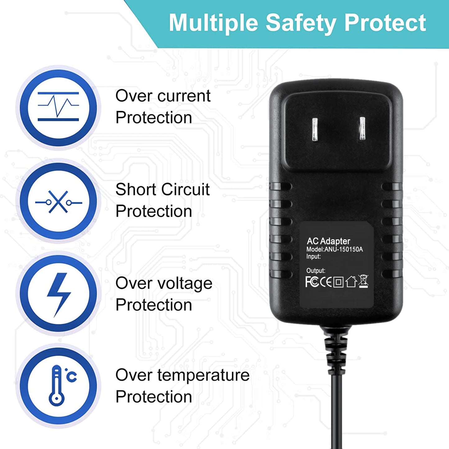 Digipartspower 15V 1.5A AC Power Supply Charger for House of Marley GET Together Bluetooth Speaker(5.5/2.5MM)