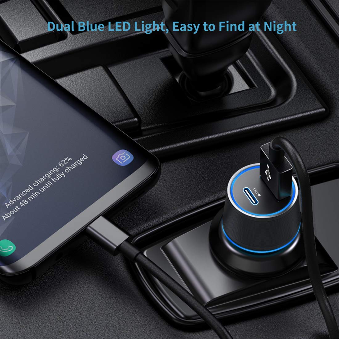 Rapid Type C Car Charger for iPhone 17 Pro Max/16/15, Samsung Galaxy S26/S25, Google Pixel 10/9 Android Phone Car Plug Adapter, 20W Fast USB C