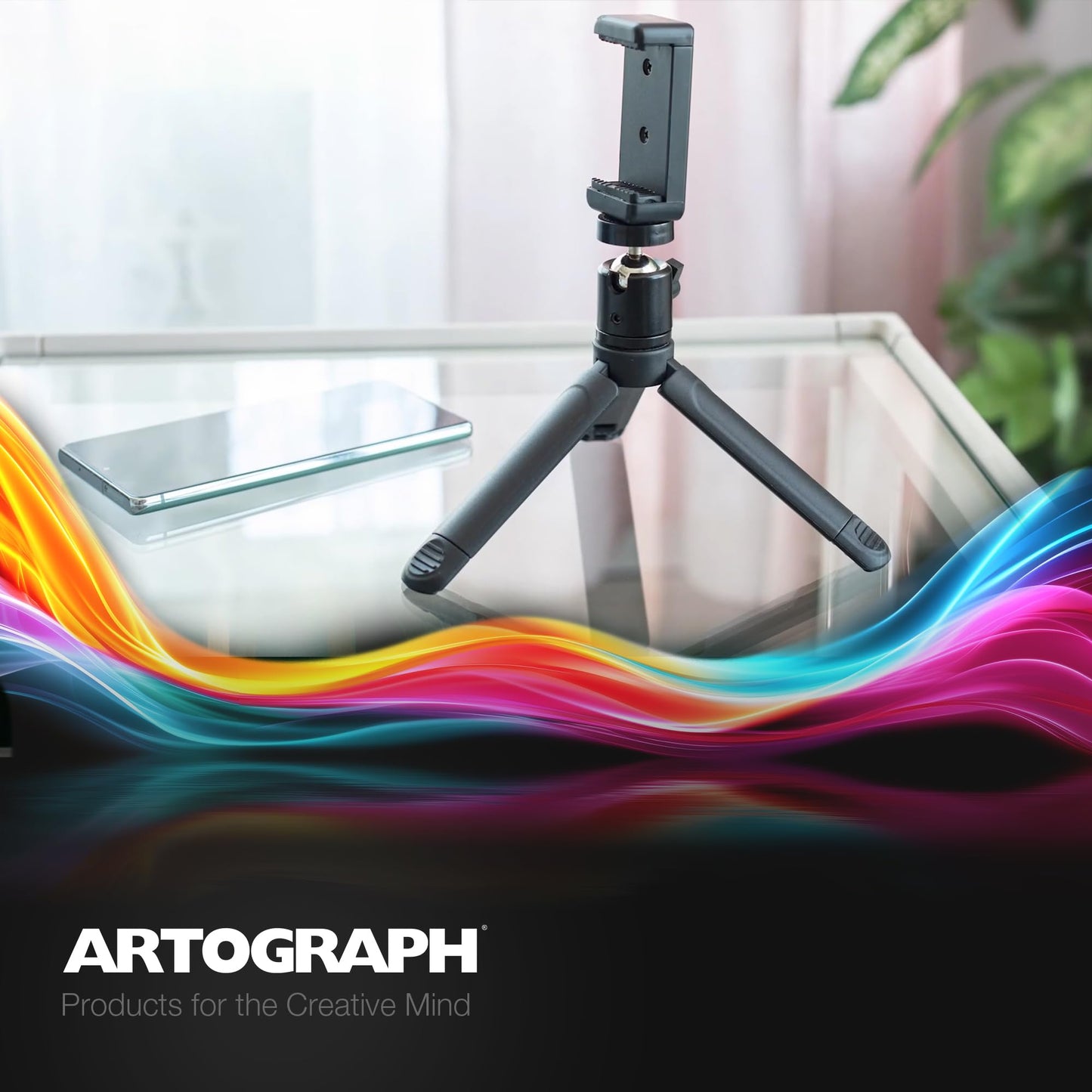 Artograph Mini Tripod Tabletop & Handheld Stand for Digital Projectors & Phones, Lightweight, Portable and Convenient Accessory for Home Photography