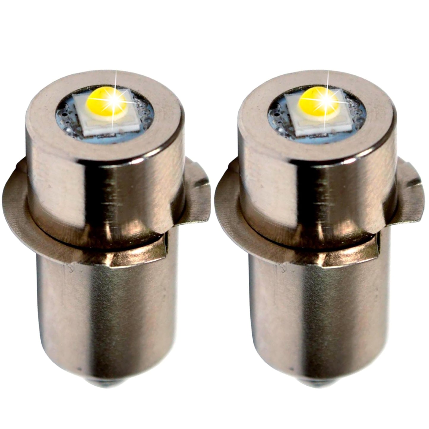 HQRP 2-Pack High Brightness Upgrade LED Light Bulb Compatible with Makita BML185 BML185W ML140 ML141 ML142 ML143 ML183 ML184 Flashlight, 250LM 6-24V