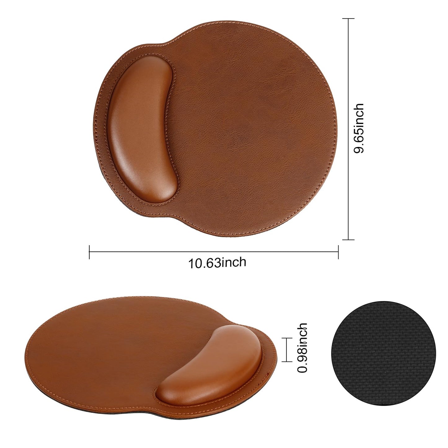 RICHEN Ergonomic PU Leather Keyboard Wrist Rest and Mouse Pad with Wrist Support, Memory Foam Set for Computer/Laptop,Gaming and Office, Comfortable