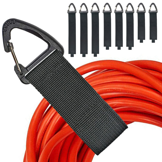 Extension Cord Organizer(8 Pack), Extension Cord Holder for Garage Organization and Storage, Heavy Duty Storage Straps for Cables, Hoses and Ropes