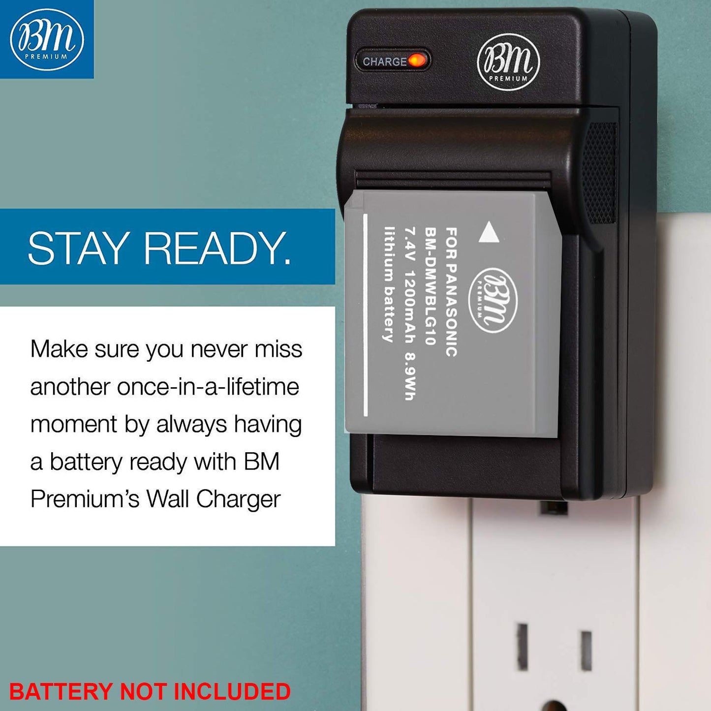 BM DMW-BLG10 Battery Charger for Panasonic Lumix DC-G100 DC-ZS80 ZS99 DC-GX9 DC-LX100 II DC-ZS200 DC-ZS70 DMC-GX80 DMC-GX85 DMC-ZS60 DMC-ZS100 DMC-GF6
