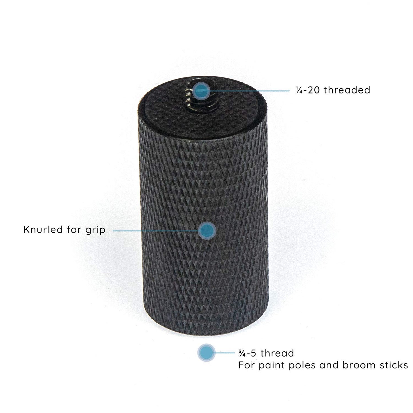GRIFITI Nootle Camera Paint Pole Adapter 3/4-5 to 1/4-20 for Video Photo Mic Phone Extension Broom Painter Adaptor Painter's Adapters Extensioncamera