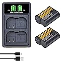PowerTrust EN-EL15C EN-EL15 Battery and Charger Compatible with Nikon D7500, D7200, D7100, D7000, D850, D750, D500