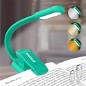 Radixium Rechargeable Book Reading Light at night in Bed, Eye Caring 9 LED with 9 Color Temperatures, Stepless Dimming Brightness, Clip on Book Light