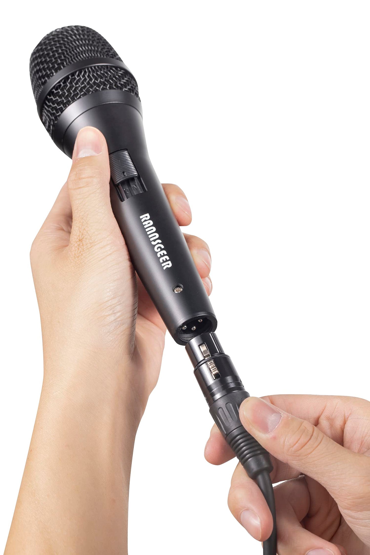 Rannsgeer Dynamic Vocal Handheld Karaoke Microphone with Cable and Carrying Case (RM82B)