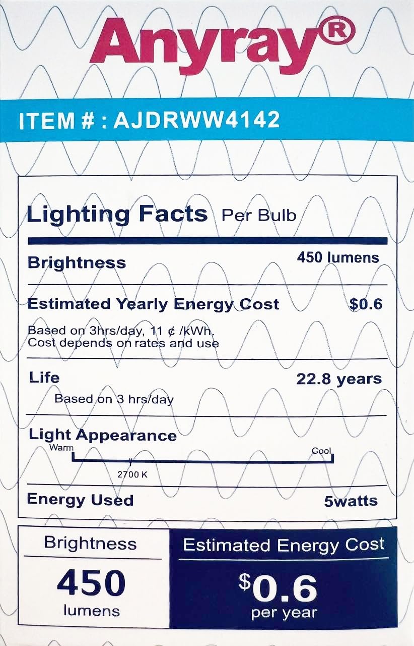 (2)-LED 5W Bulbs Replacement for Range Hood Light Bulbs AP3203068 WB08X10028 50W 120V