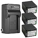 Kastar 3-Pack NP-FH100 Battery and AC Wall Charger Replacement for Sony HDR-HC9, HDR-HC96, HDR-SR10, HDR-SR100, HDR-SR11, HDR-SR12, HDR-SR200