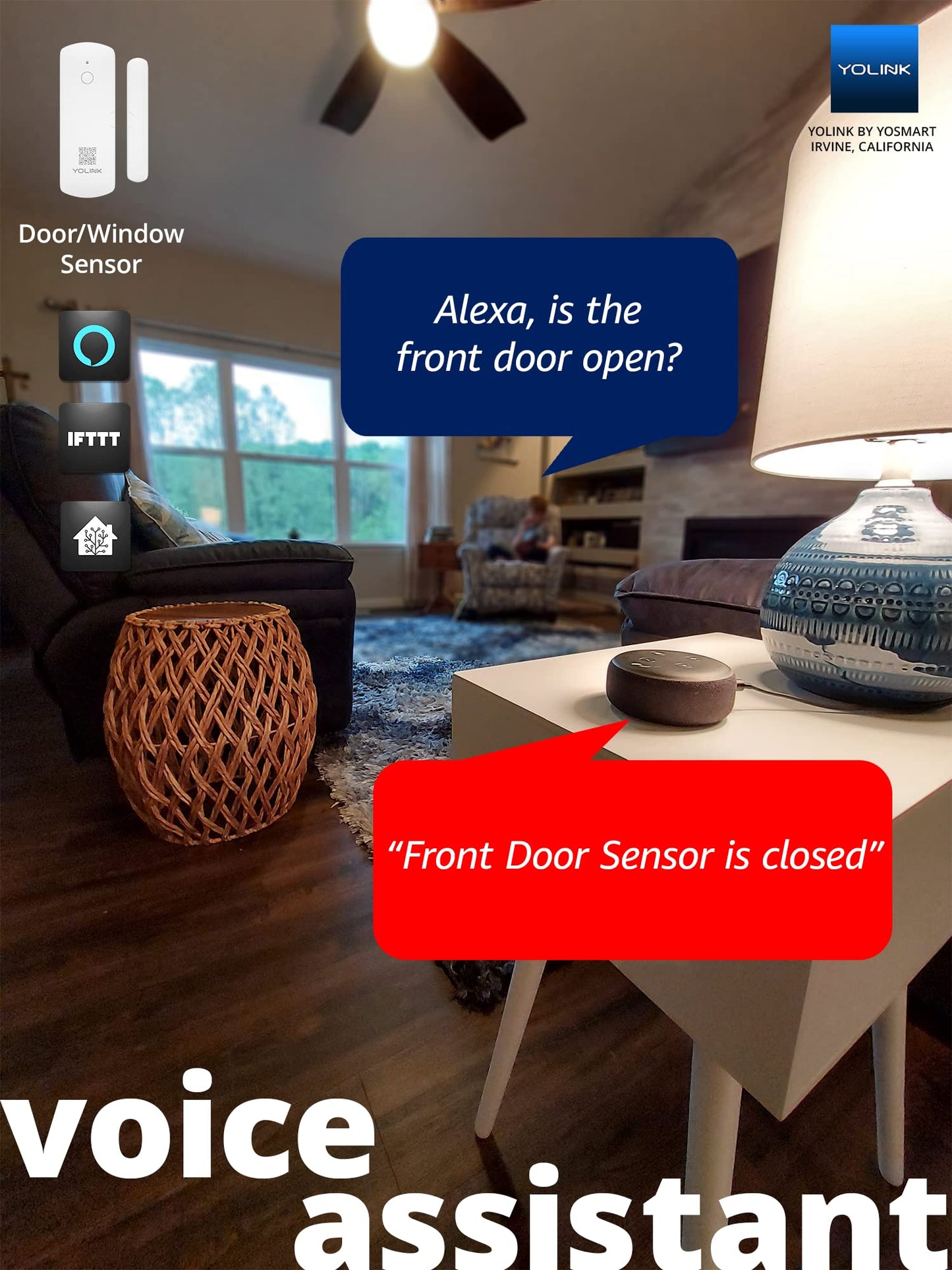 YoLink Home Security Starter Kit - Wireless Smart DIY Burglar Alarm, Intrusion Detection, LoRa, Motion, Door Sensors, Siren & Hub