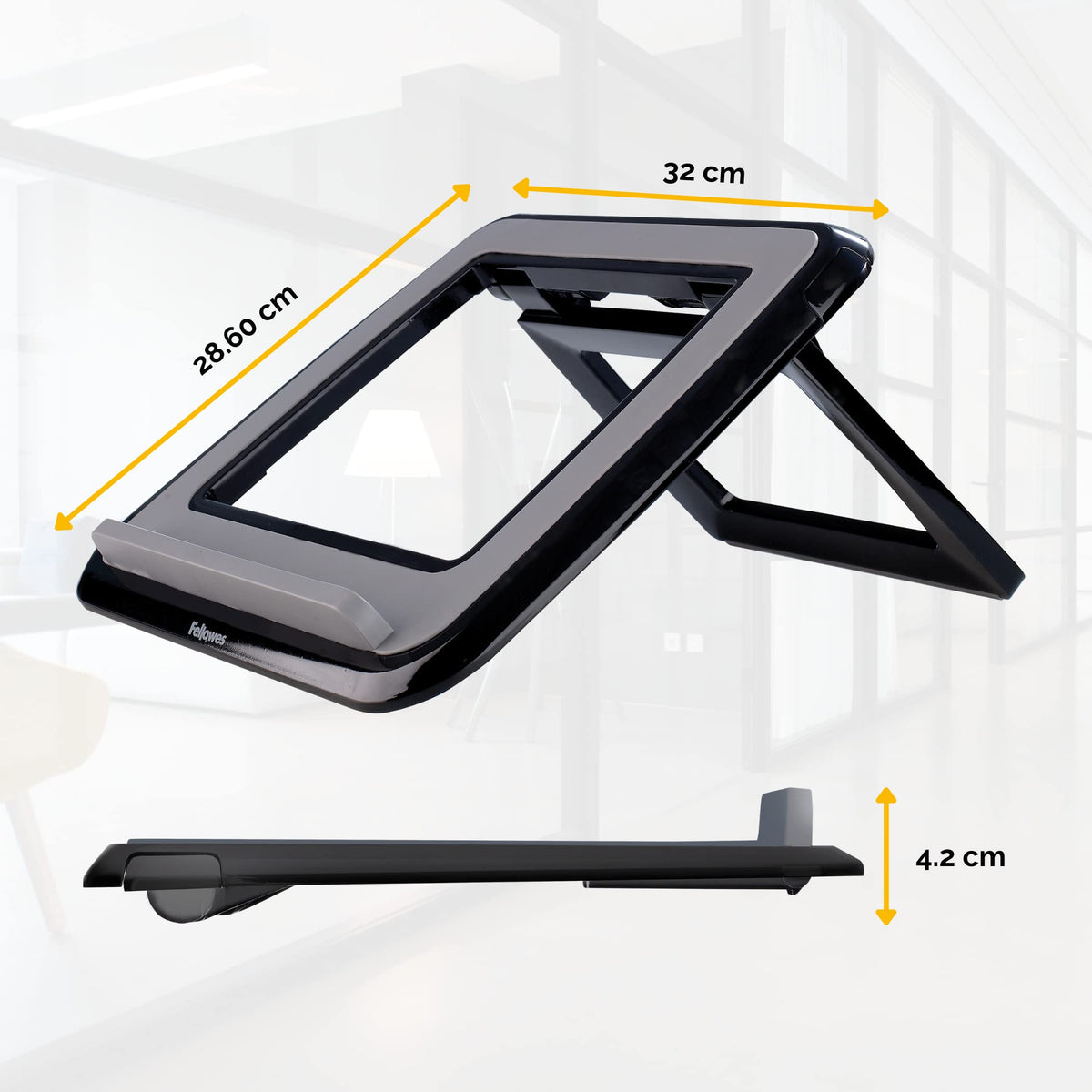Fellowes I-Spire Series Portable Laptop Stand for Desk, Black