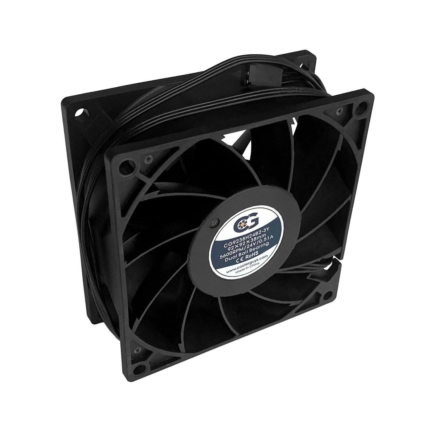 Coolerguys 92x92x38mm 24 VDC 3Pin High Speed Fan CG9238H24B2-3Y
