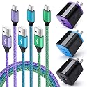 Wall Charger Plug 3 Pack, Type C Charger Cable 3 Pack 6FT Compatible for Motorola Moto G Fast/G Power/G Stylus/G Pro/G Play, Edge 5G UW/One 5G UW ace