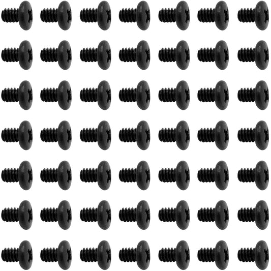 50pcs Hard Drive Screws 3.5 inch,Stainless Flat Phillips Head HDD 6#-32 x 1/4" Mounting Screw for Computer PC Laptop Case,3.5" Black