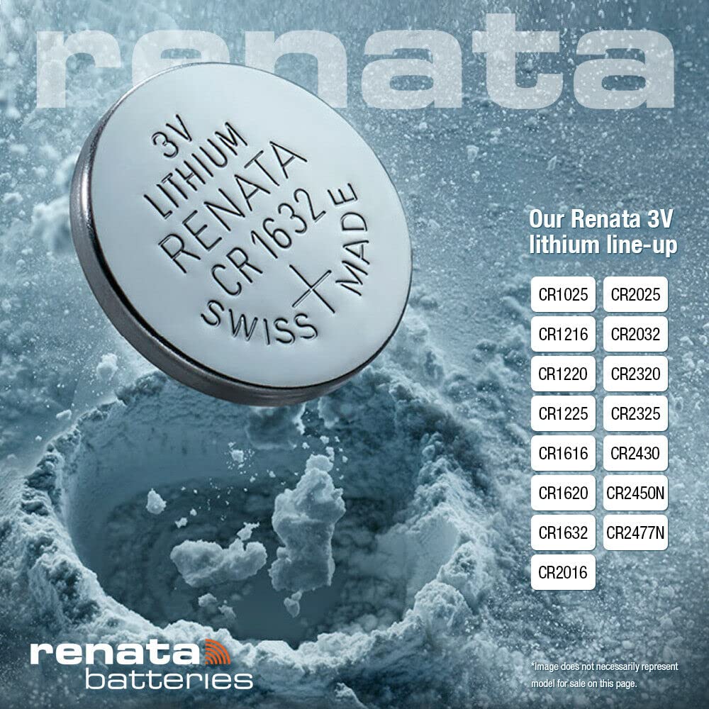 Renata CR2325 Batteries - 3V Lithium Coin Cell 2325 Battery (2 Count)