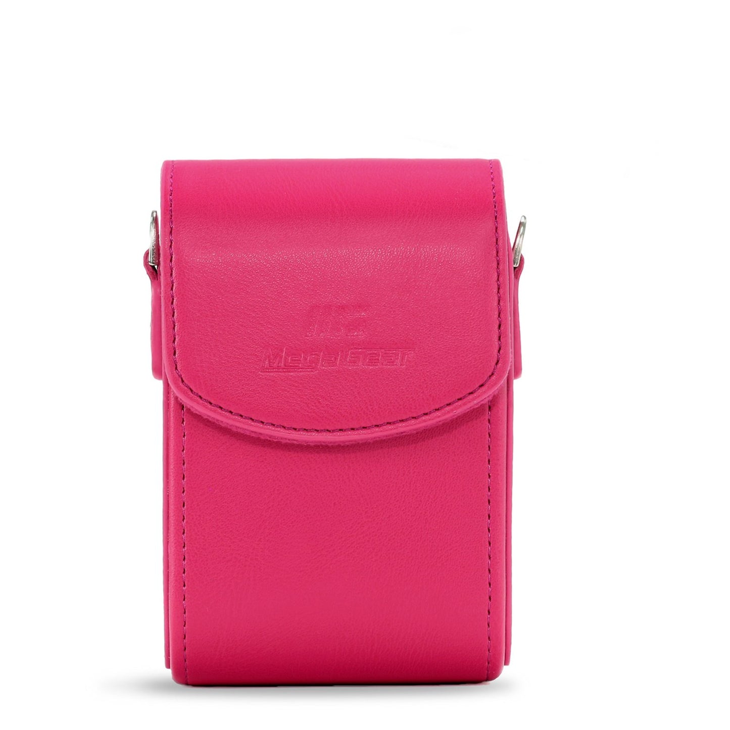 MegaGear Canon PowerShot SX740 HS, SX730 HS Leather Camera Case with Strap - Hot Pink
